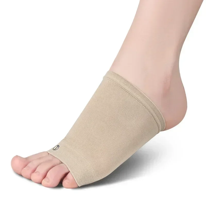 1Pair Arch Support Foot Pad Flat Foot Pain Relief Heel Spurs Cushion Soft Gel Silicone Forefoot Shoe Pad for Plantar Fasciitis