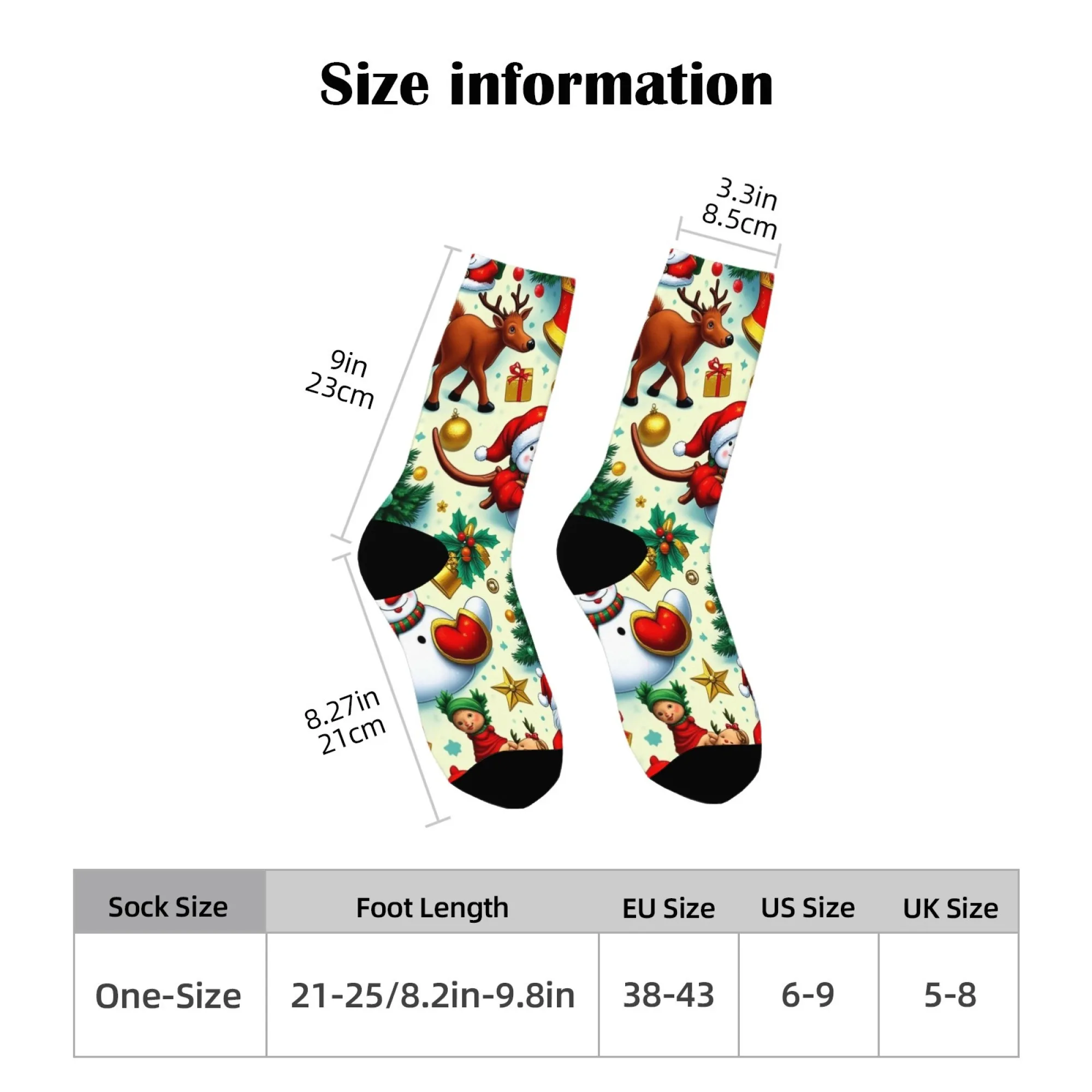 Kaus Kaki Natal Kartun dengan Semua Karakter, Kaus Kaki Pesta Liburan yang Menyenangkan untuk Pria Wanita, Set Hadiah Natal Lembut Berwarna-warni