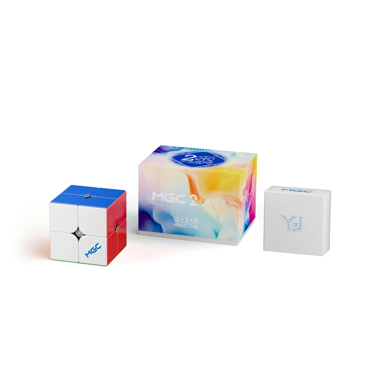 [JudyCube] YJ MGC2 Beta 2x2 Cube de vitesse magique magnétique sans autocollant Yongjun MGC Beta 2x2x2 jouets Fidget professionnels