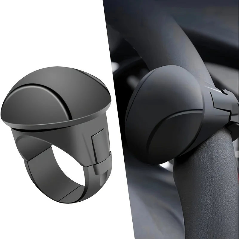 360 ° Reibungsloser, leicht zu greifender Silikon-Lenkradknopf mit Einhandbedienung, integriertem Metalllager und rutschfestem Griff
