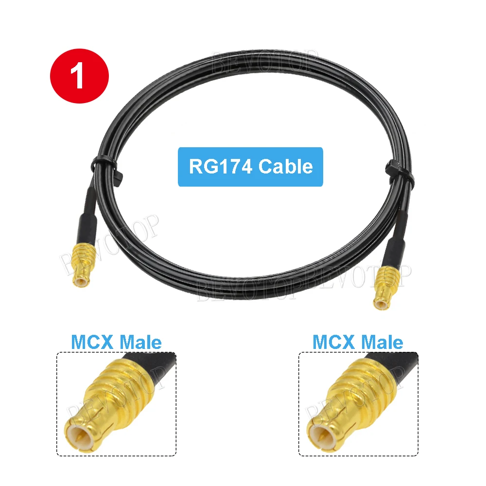 1PCS RG174 MCX Male to MCX Male Straight/Right Angle Plug Pigtail Cable RG174 15cm/20cm/30cm/50cm for Wireless Modem Card New