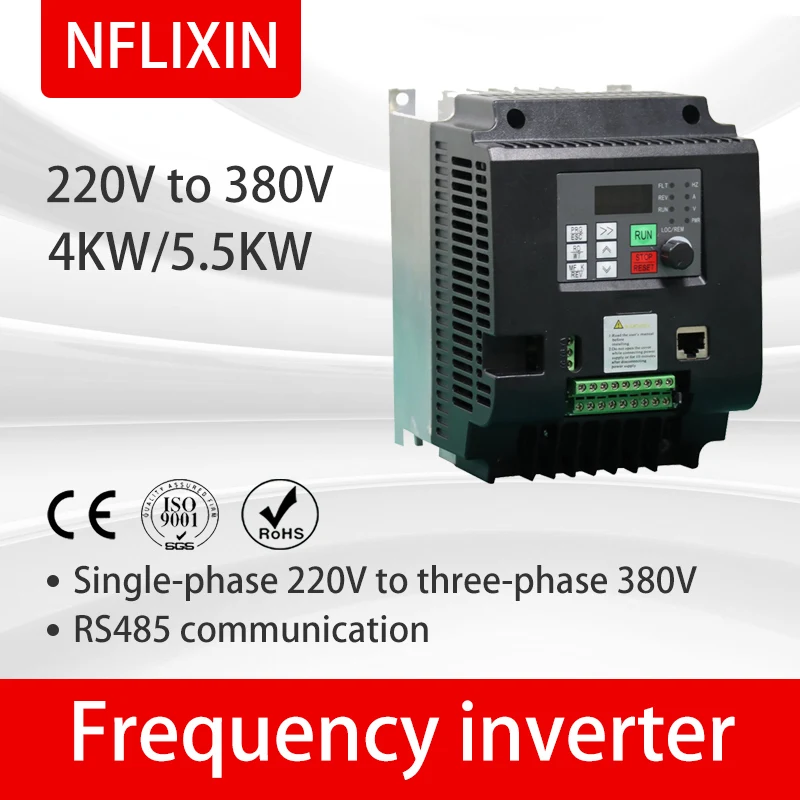 

Frequency Converter For Motor 380V 1.5KW/2.2KW 1 Phase 220V Input to Three Output 380V 50hz/60hz AC Drive VFD Frequency Inverter