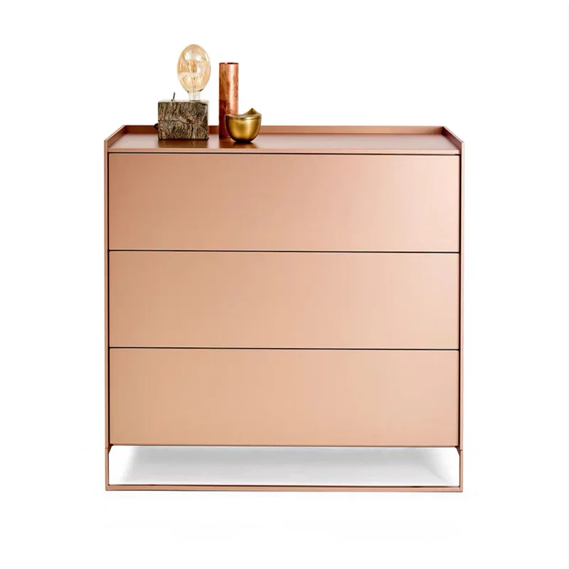 Cassettiera a tre cassetti laccata per pianoforte nordico, armadietto per ingresso personalizzato, moderno e minimalista, per camera da letto