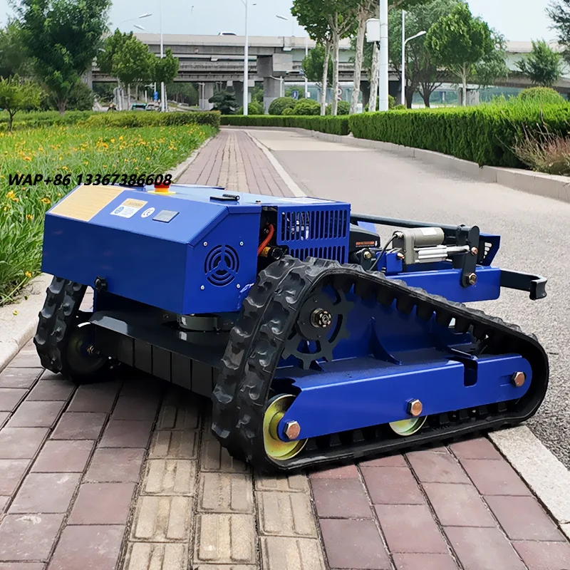 CE 550mm Remote Control Crawler Electric Intelligent Robot Lawn Mower Grass Cutting Machine for Agriculture Remote Control