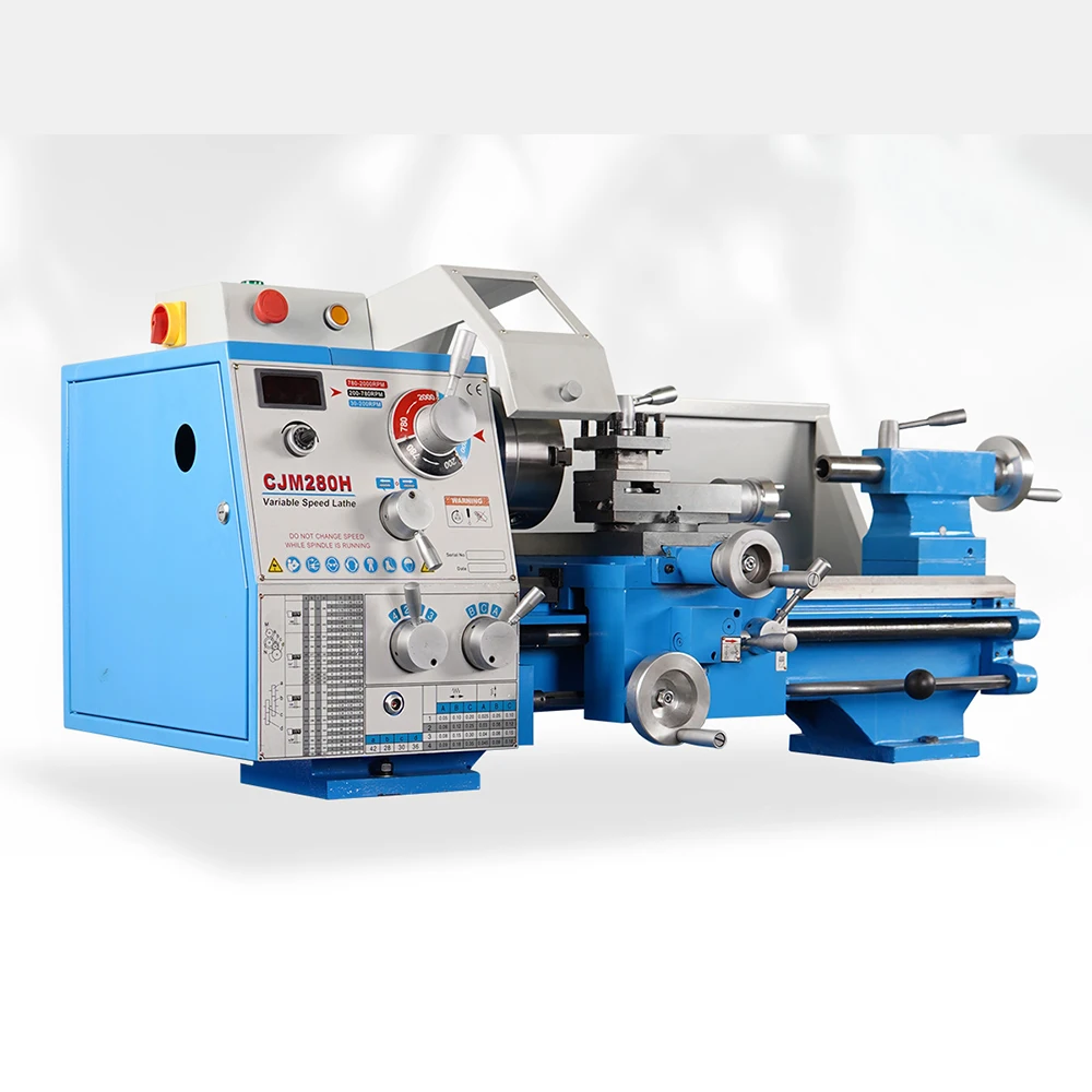 CJM280H مخرطة سطح المكتب عالية الدقة للمنزل تشغيل المعادن النحاس النقي متعددة الوظائف التلقائي خيوط آلة الحرف المعدنية #3