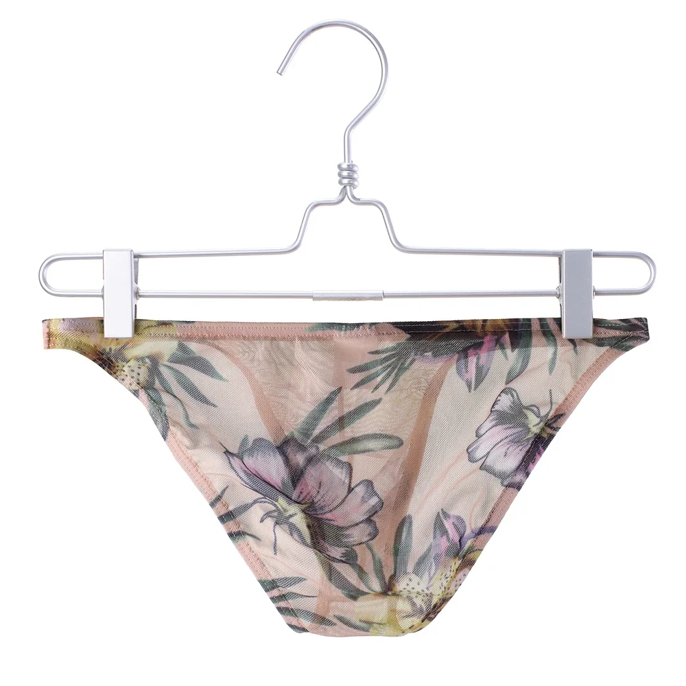 New Fashion Mesh Printed Perspective Breathable Men's Underpants Boxer Expansion Bag Sexy Underwear Men Date Fun Triangle Pants