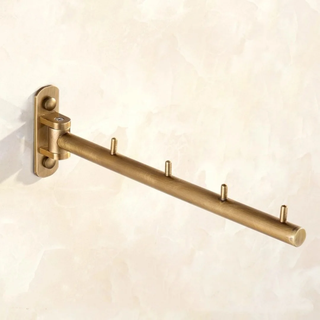 

Антикварная бронзовая вешалка для одежды, складная сушилка для белья, латунная складная вешалка для одежды, органайзер для ванной комнаты, стеллаж для хранения