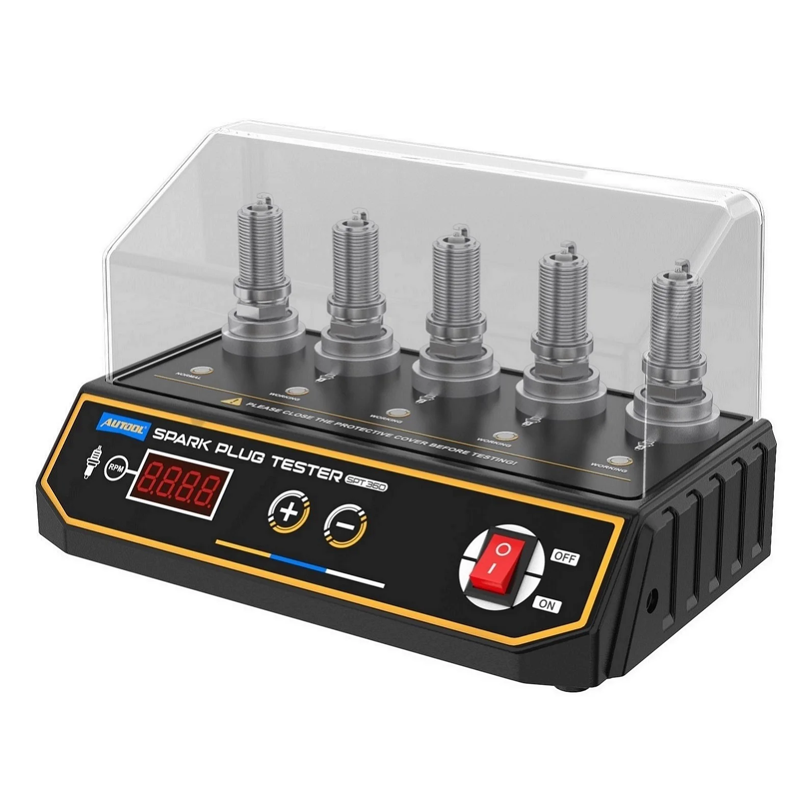 OEM Support-AUTOOL SPT360 Car Spark Plug Tester 110V 220V Five Hole Spark Plug Ignition Analyzer Tool