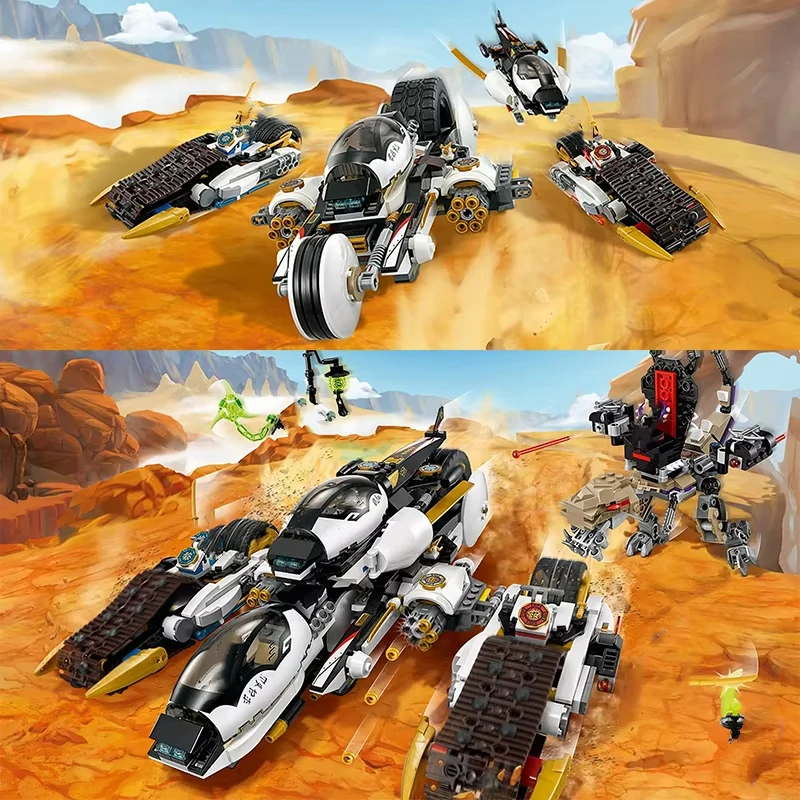 2025 nuovo carro di deformazione quattro in uno modello di blocco ragazzo bambini regalo di compleanno di Natale