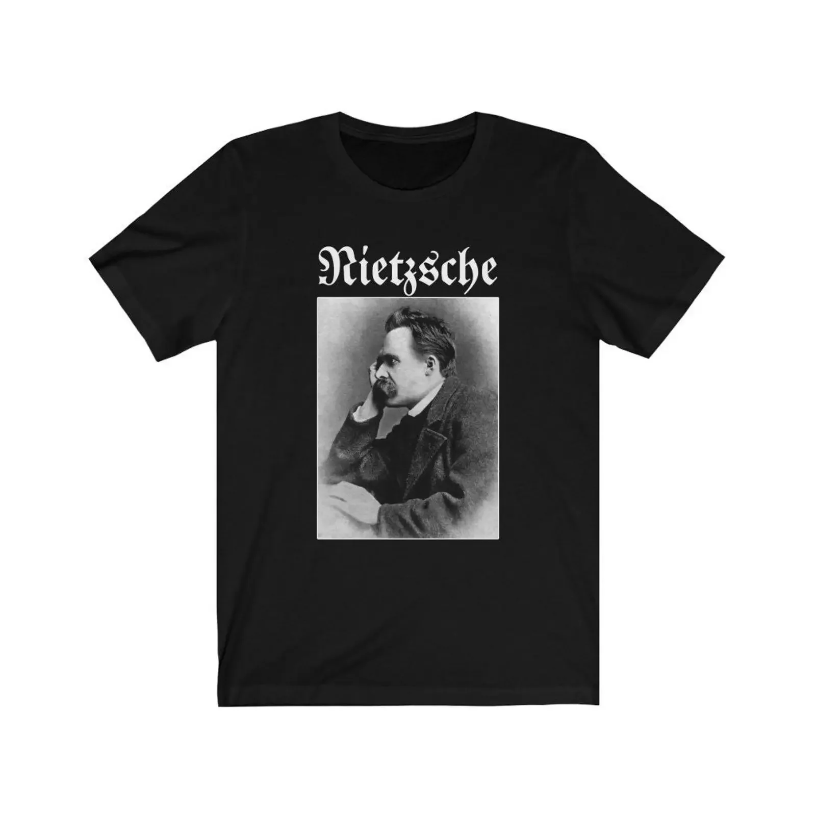Nietzsche Blackletter Philosophy T shirt vintage Washed Top For Everyday Wear Comfortable Stretched streetwear designer clothes