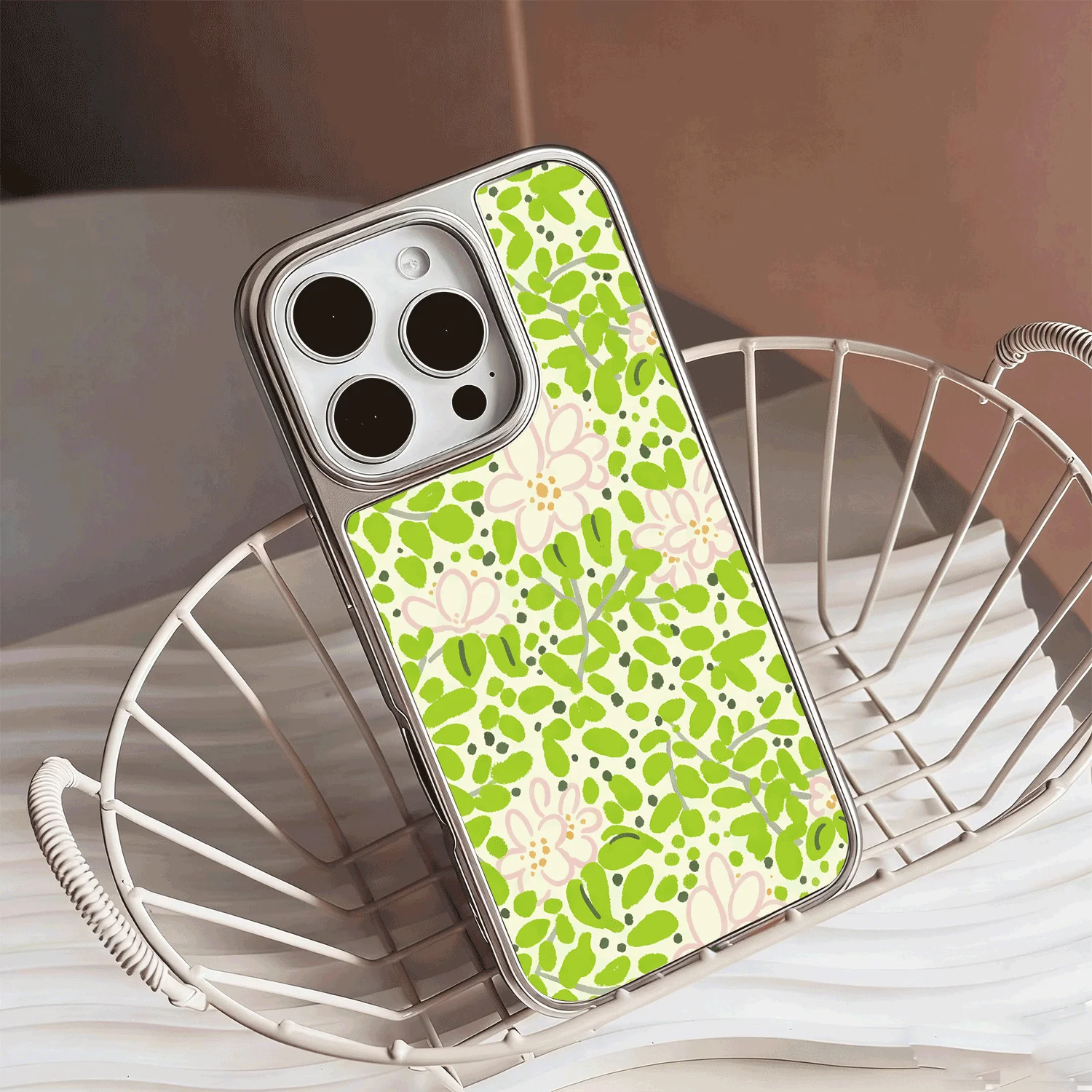 

INS Fresh Flower Case for iPhone 17 Air 16 15 Pro Max 14 Plus 13 12 11 E Luxury Korean Matte Phone Bumper with Camera Protection