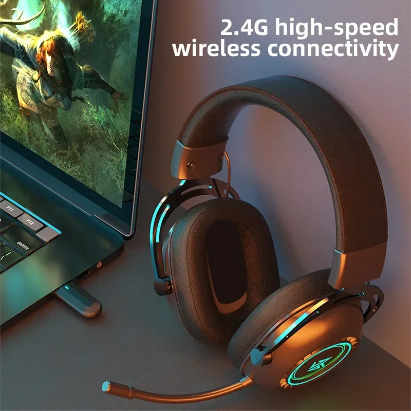 KZ GP20 2.4G wireless Game Headphones Bluetooth-Compatible 5.0 Earphone long battery life Noise Cancelling Gaming Headset