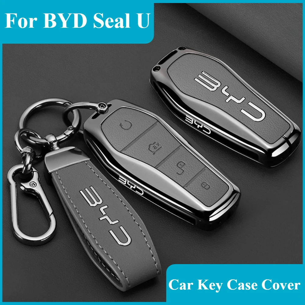 For BYD Seal U Car Key Case Cover Anti-scratch Dustproof Automobile Metal Smart Remote Key Fob Protective Shell Car Accessories