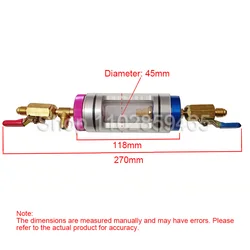 Upgraded Style Car Air Conditioning Refrigerant Oil Analyzer A/C System Compressor Oil Filter Test Tool Aircon Oil Checker Part