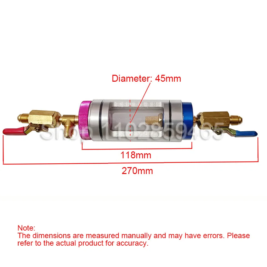 Upgraded Style Car Air Conditioning Refrigerant Oil Analyzer A/C System Compressor Oil Filter Test Tool Aircon Oil Checker Part