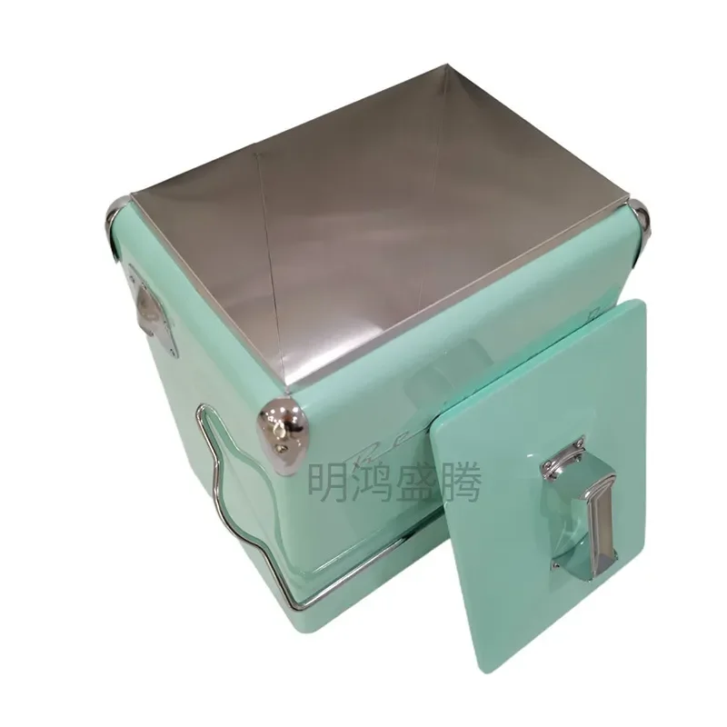 Outdoor cross-border same portable thermal insulation refrigerated box Car camping Ice cubes Fresh food freezer 17L