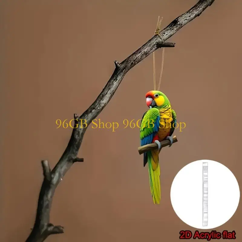 96GB Stylish Flat Macaw Design Vehicle Embellishment Suitable for Modern Auto Decors