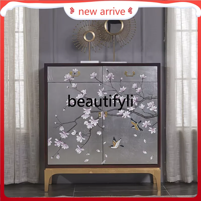 

D2520 New Chinese shoe Entrance cabinet Simple modern small apartment foyer Entry door shoe cabinet
