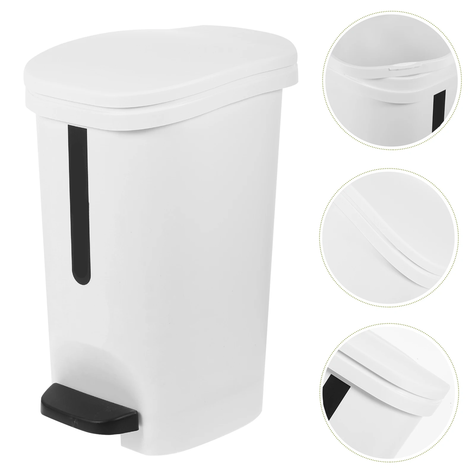

Pedal Trash Can Step Kitchen Garbage Room Cans Air Office Waste Bin Pp Basket for Outdoor