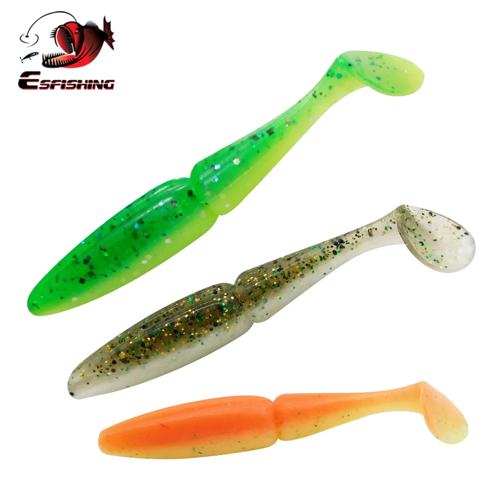 ESFISHING 70mm Fishing Lures Easy Shiner Shad 6pcs Soft Plastic Trout Lure Fishing Accessories Best Lures