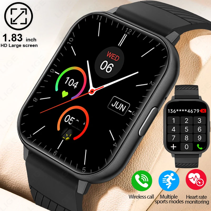 

New Women Bluetooth Call Smart Watch Heart Rate Blood Oxygen Monitoring Smartwatches Waterproof Men Smartwatch For Android IOS