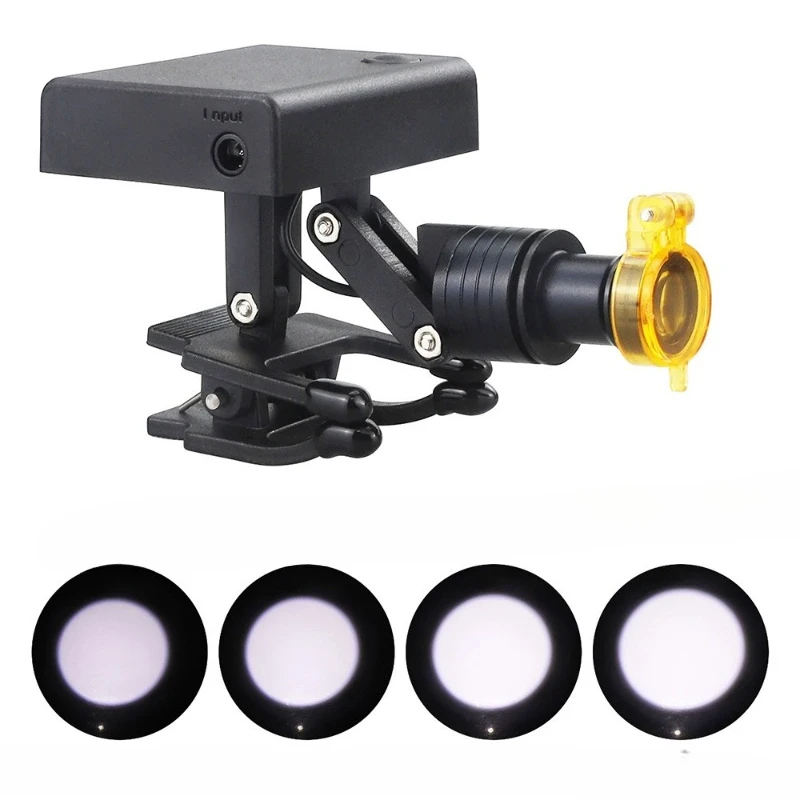 Dental magnifying glass headlamp clip-on LED lamp medical wireless rechargeable oral plastic surgery headlamp 5w