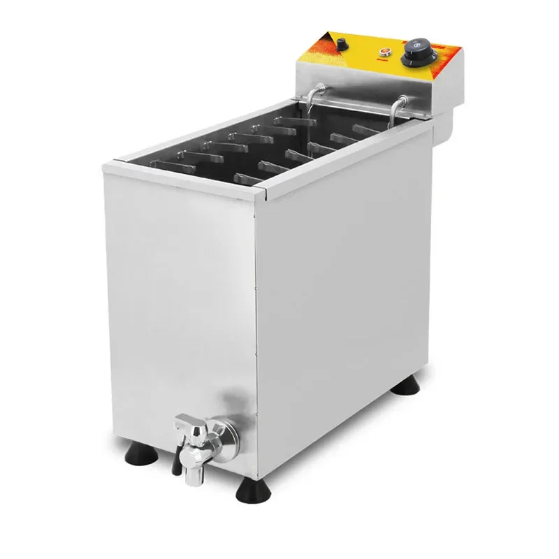 3000W 25L Fryer Commercial Cheese Hot Dog Stick Fryer Large Capacity Cheese Stick Fryer Brushed Hot Dog Stick Fryer