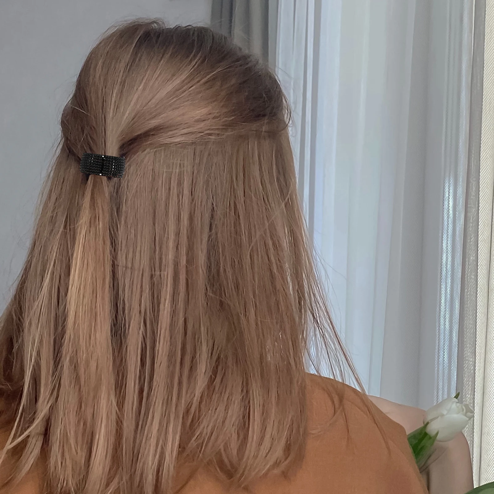 

Women Ponytail Cuff Hair Band Punk Tie Durable Stylish Black Daily Party Use Fashion Accessory Ponytail Holder