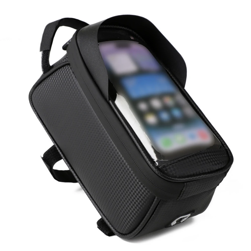Front Hood Bike Bag 20x13x10cm Waterproof Oxford Fabric with Touchscreen Panel and Dedicated Earphone Port for Riders