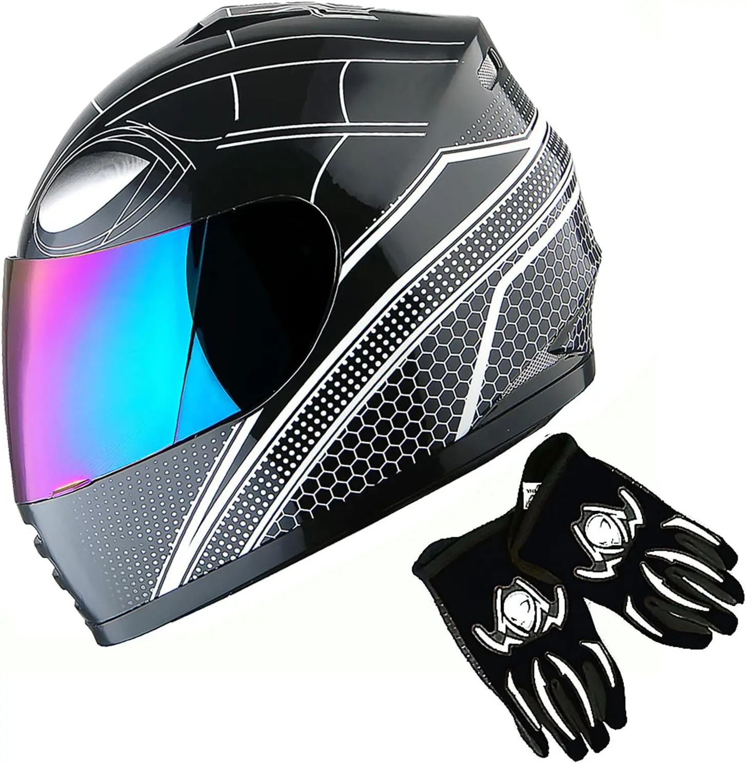 Juventude Motocicleta Full Face Capacete para Crianças, Street Bike, BMX, MX, MX