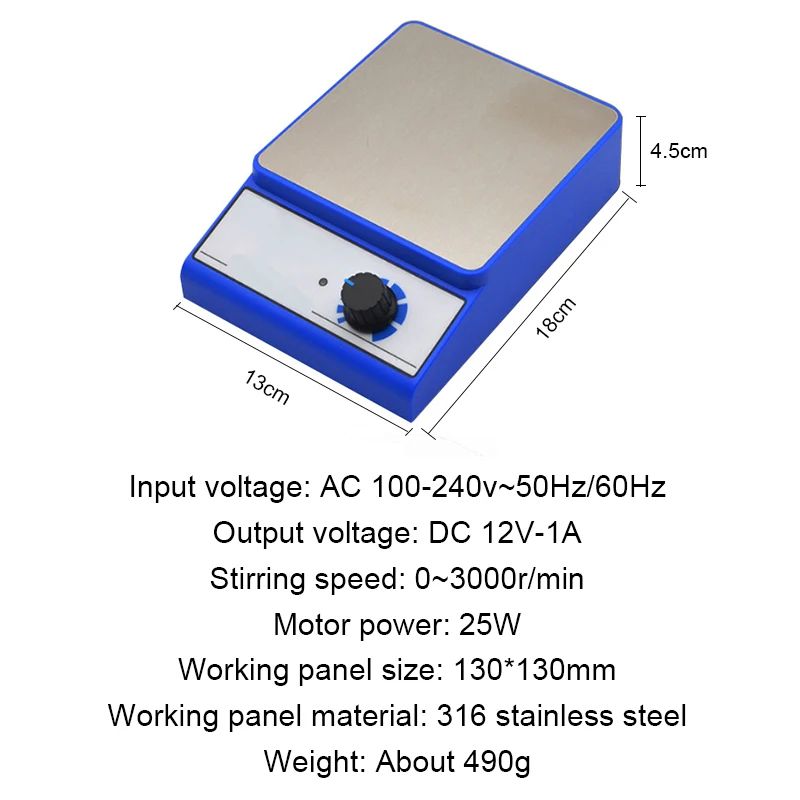 Agitatore magnetico da laboratorio digitale chimica miscelatore liquido agitatore agitatore frullatore nessuna piastra riscaldante capacità massima