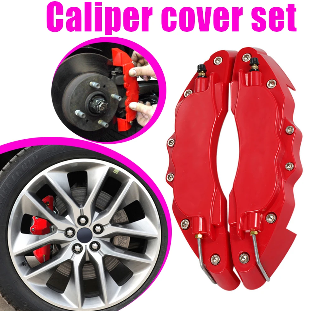 1 paire de couvercles d'étrier de frein, Kit avant et arrière, couvercles d'étrier de frein à disque universels adaptés à toutes les roues de voiture, accessoires de voiture de course