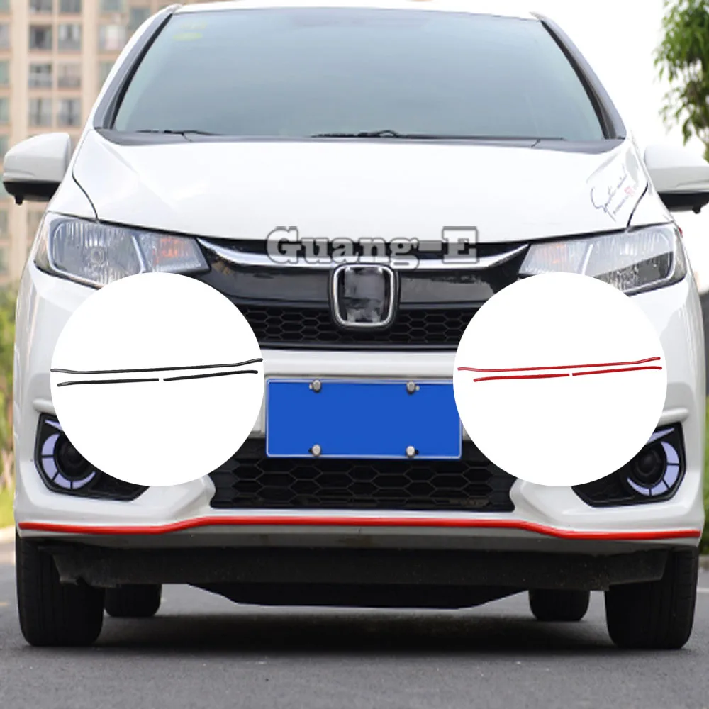 

For Honda Fit Jazz 2017 2018 2019 Car Cover Protection Bumper Engine Trim Front Bottom Grid Grill Grille Hoods Edge 3pcs