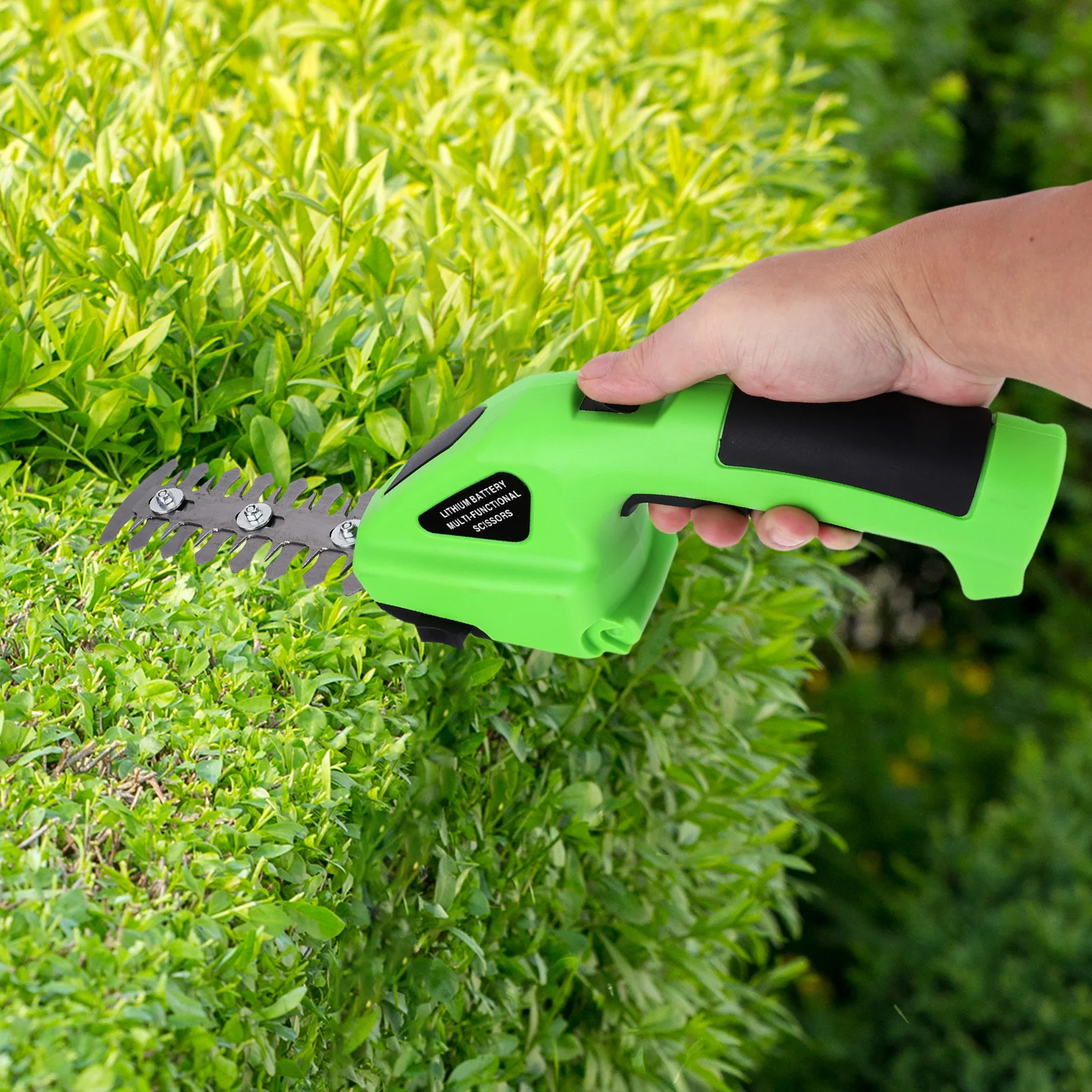 

Аккумуляторный электрический кусторез 2-в-1: легкий ручной триммер для живой изгороди, травы и кустарников для сада и газона