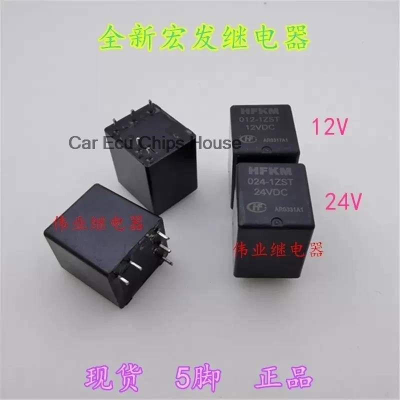 1Piece HFKM 012-1ZST 024-1ZST Brand New Hongfa Automotive Relay 5 Pins