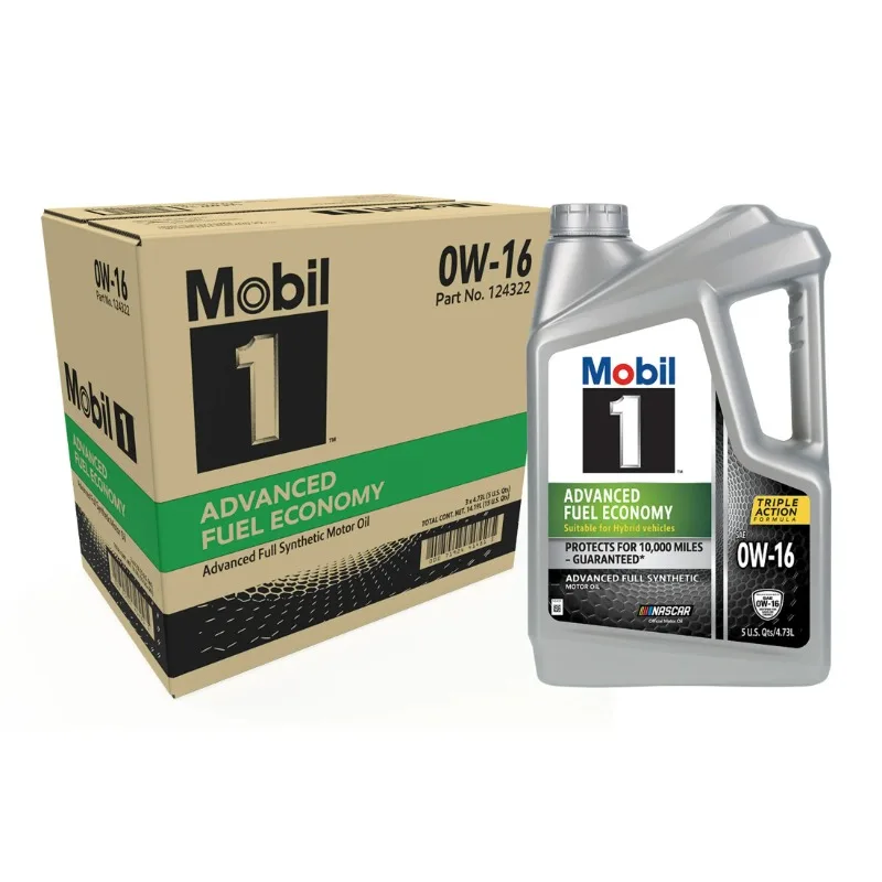 Mobil 1 Advanced Fuel Economy Full Synthetic Motor Oil 0W-16, 5 Quart (Pack of 3)