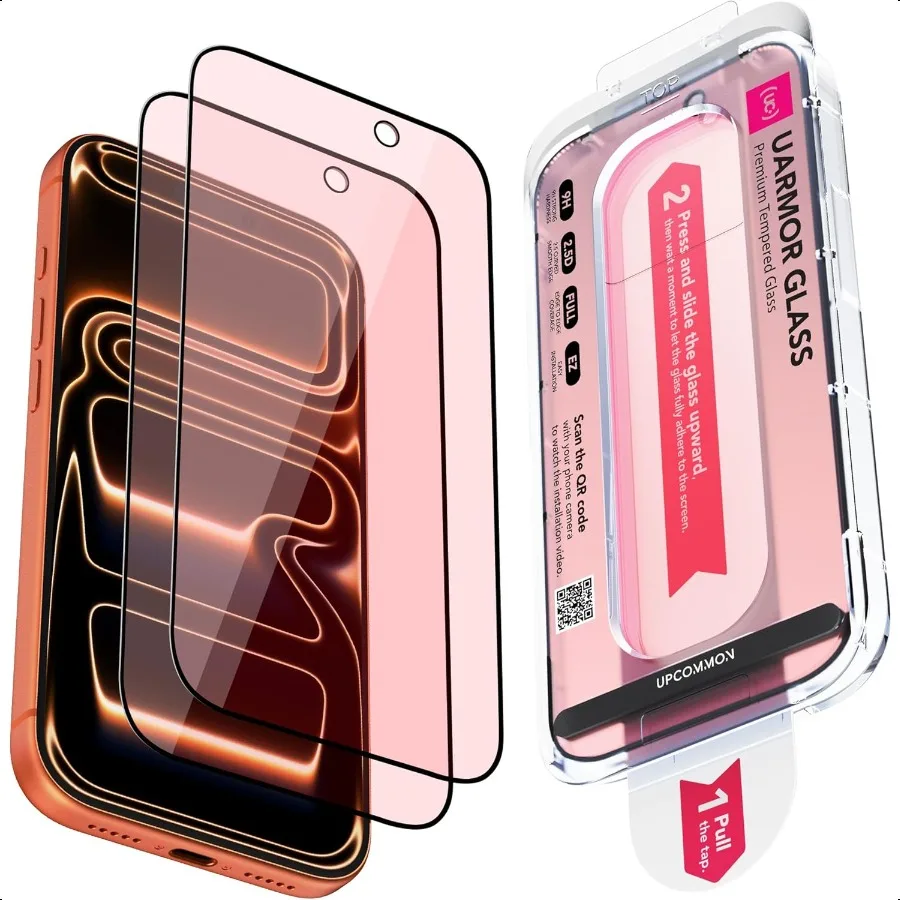 

Защитная пленка UARMOR для iPhone 17 Pro Max, конвертер красного света, закаленное стекло 9H с защитой от синего света и комплектом для простой установки