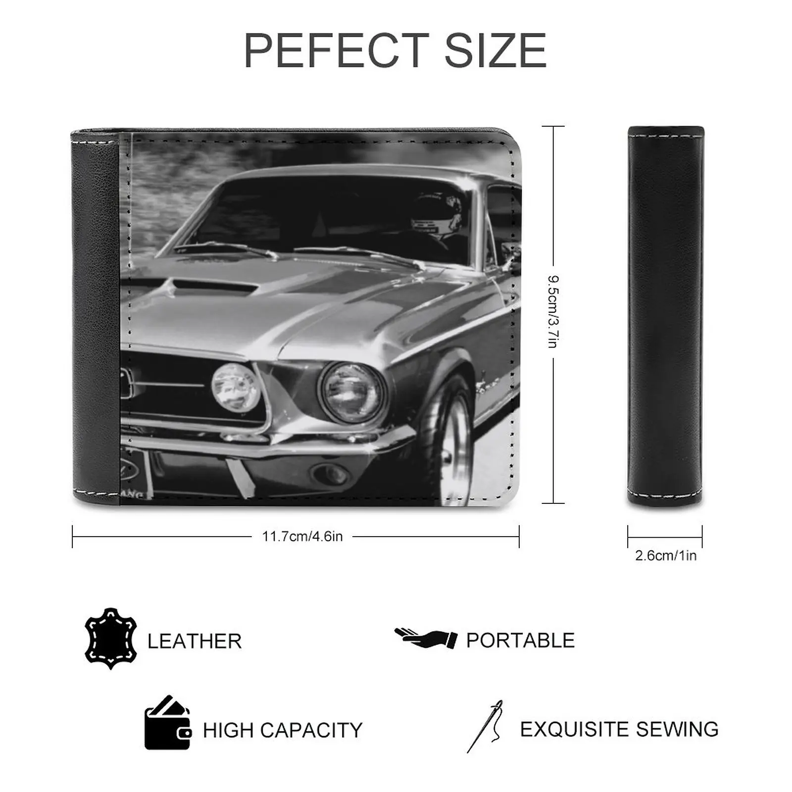 공간이 필요합니다 가죽 지갑 남성용 지갑 신용 명함 소지자 고품질 지갑 Cool Bear Rich Bear Business Man Bear