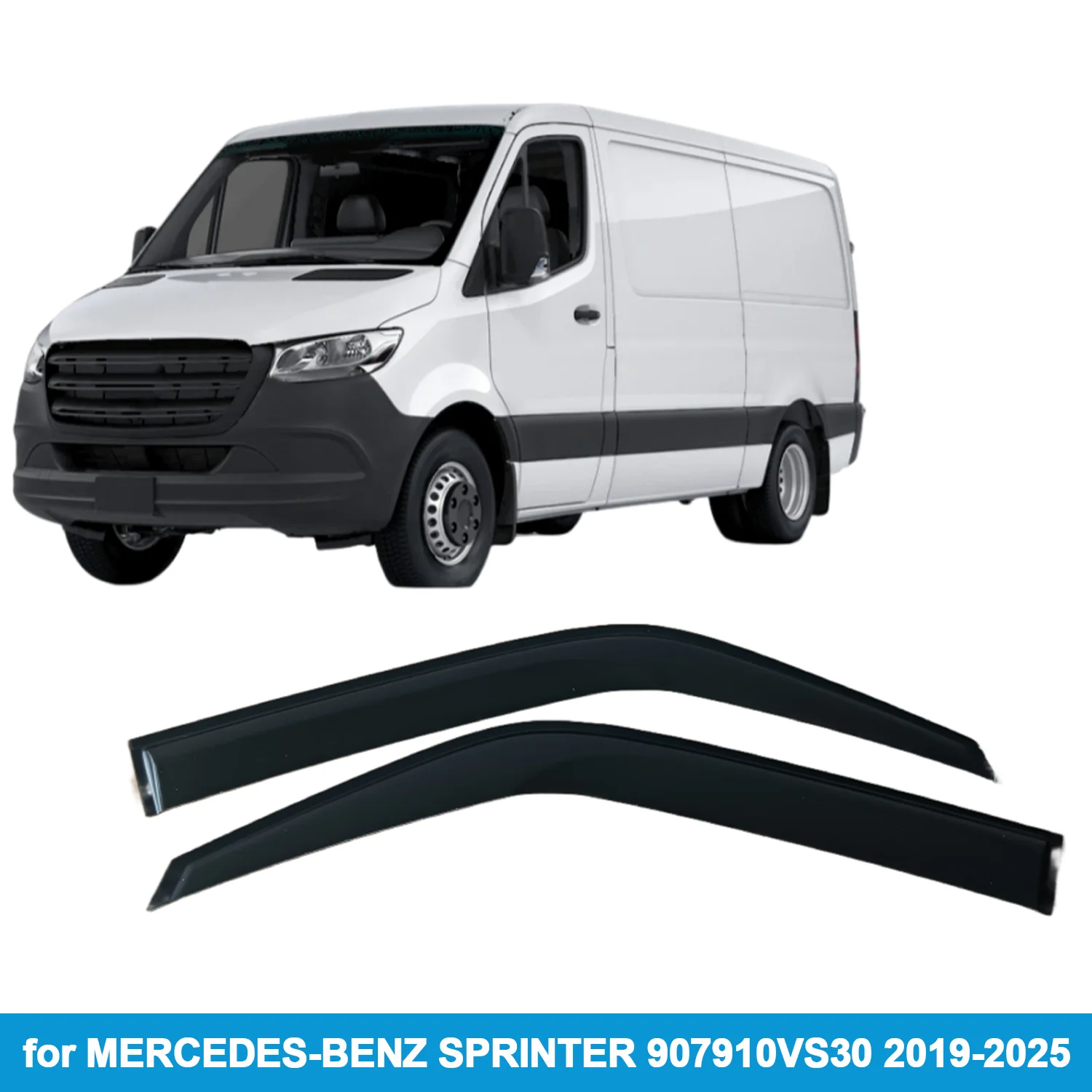 

Оконный козырек для MERCEDES-BENZ SPRINTER 907910VS30 2019-2025, защита от дождя, боковой дефлектор, защита от атмосферных воздействий, лента для наружного крепления