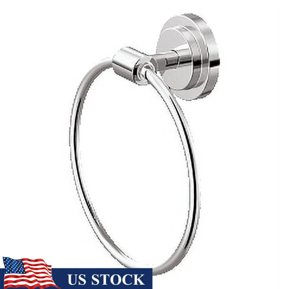 

Настенное кольцо для полотенец Хромированная отделка Прочная цинковая конструкция Устойчивая к ржавчине телескопическая конструкция Простая установка в комплекте