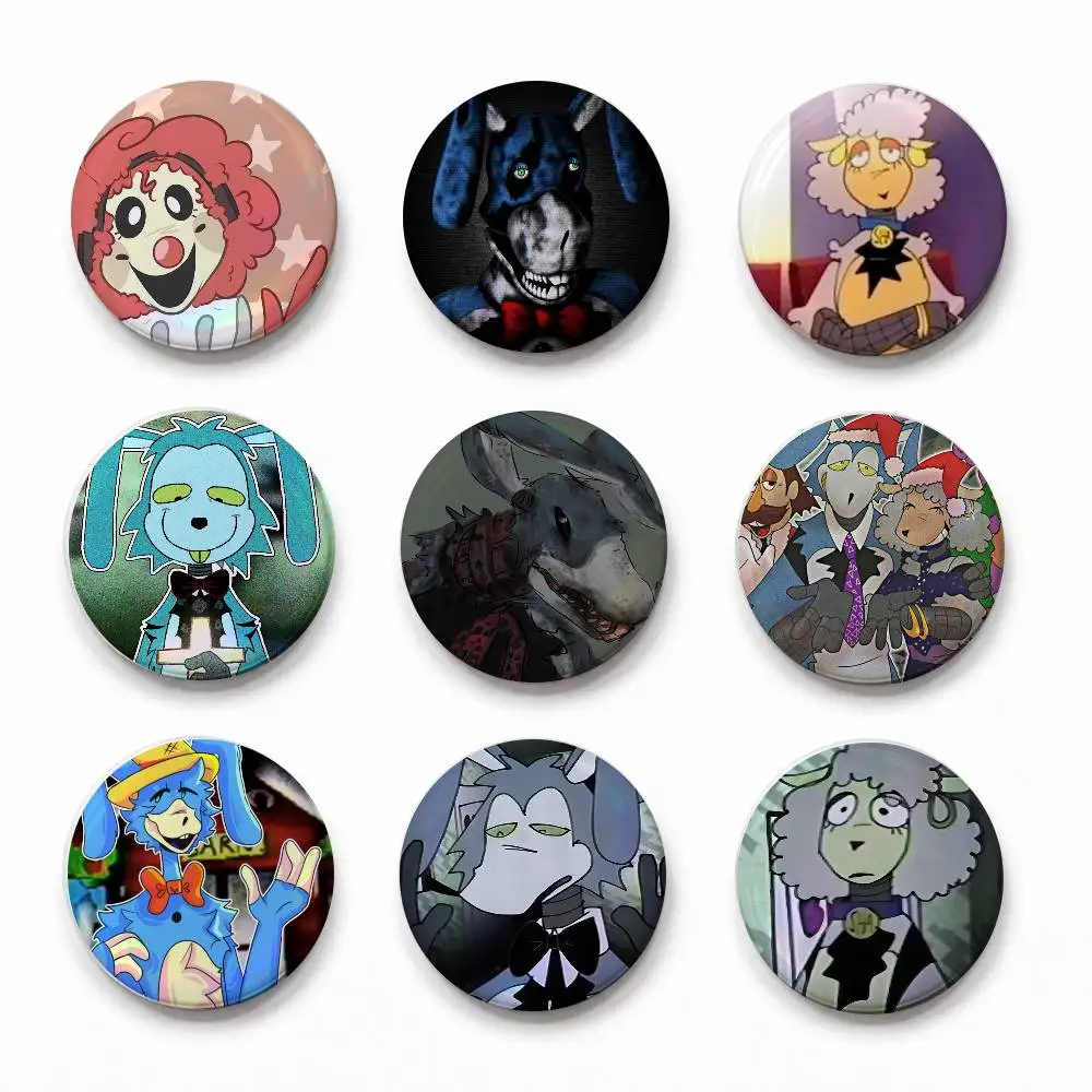 A-Thes- Waltes-ns- Files-s Creative Round Button Pins Badge Set Cartoon Anime Movie Music Pattern Brooches For Bags Jackets