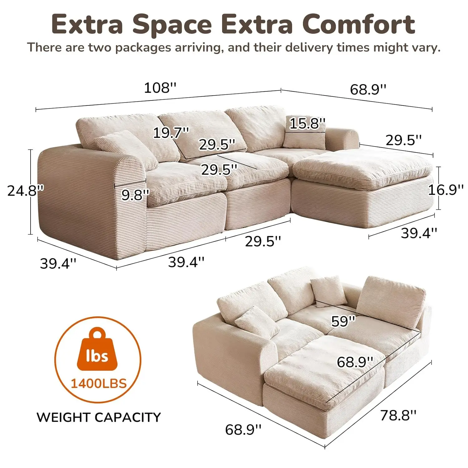 Thumbnail 2 - #20 Best Rated Modular Sectional Sofas to Buy in 2026