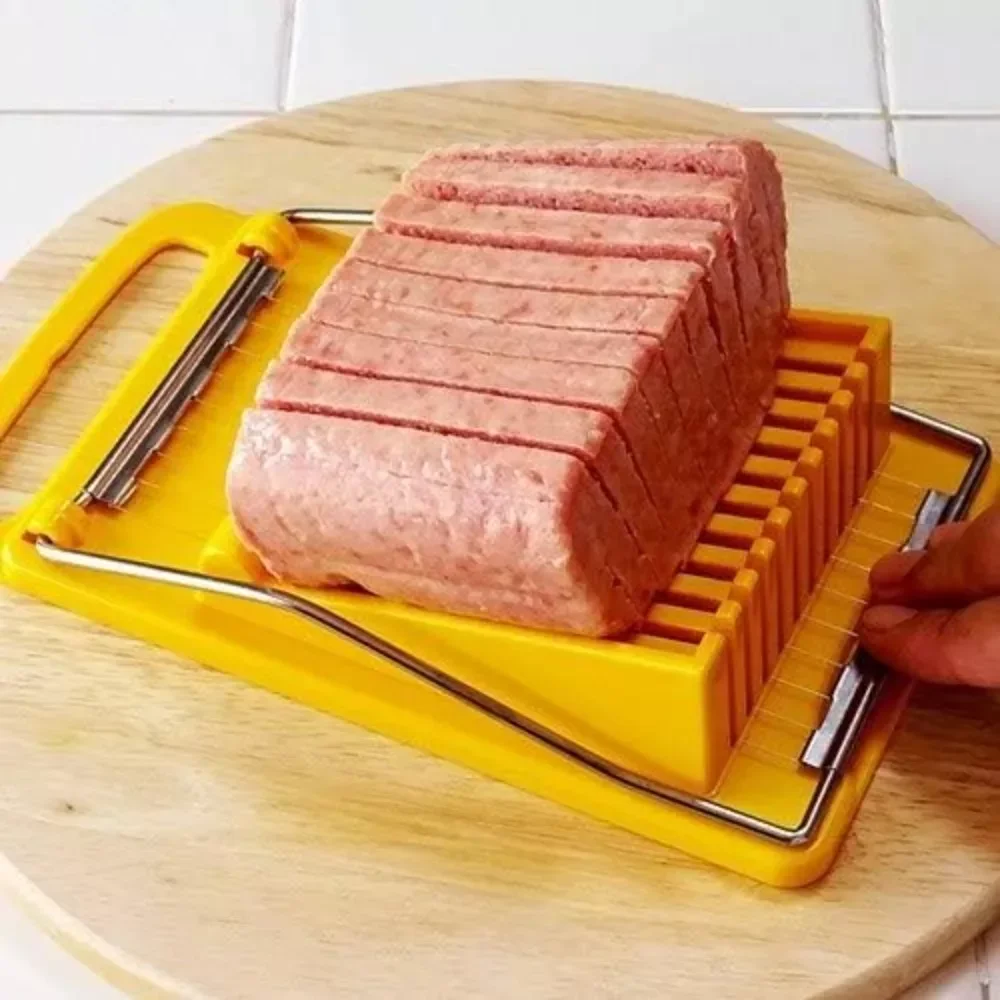 1pc Luncheon Meat Slicer Multifunctional Stainless Steel Ham Fruit Vegetables Egg Cheese Slicer Household Kitchen Cutting Gadget