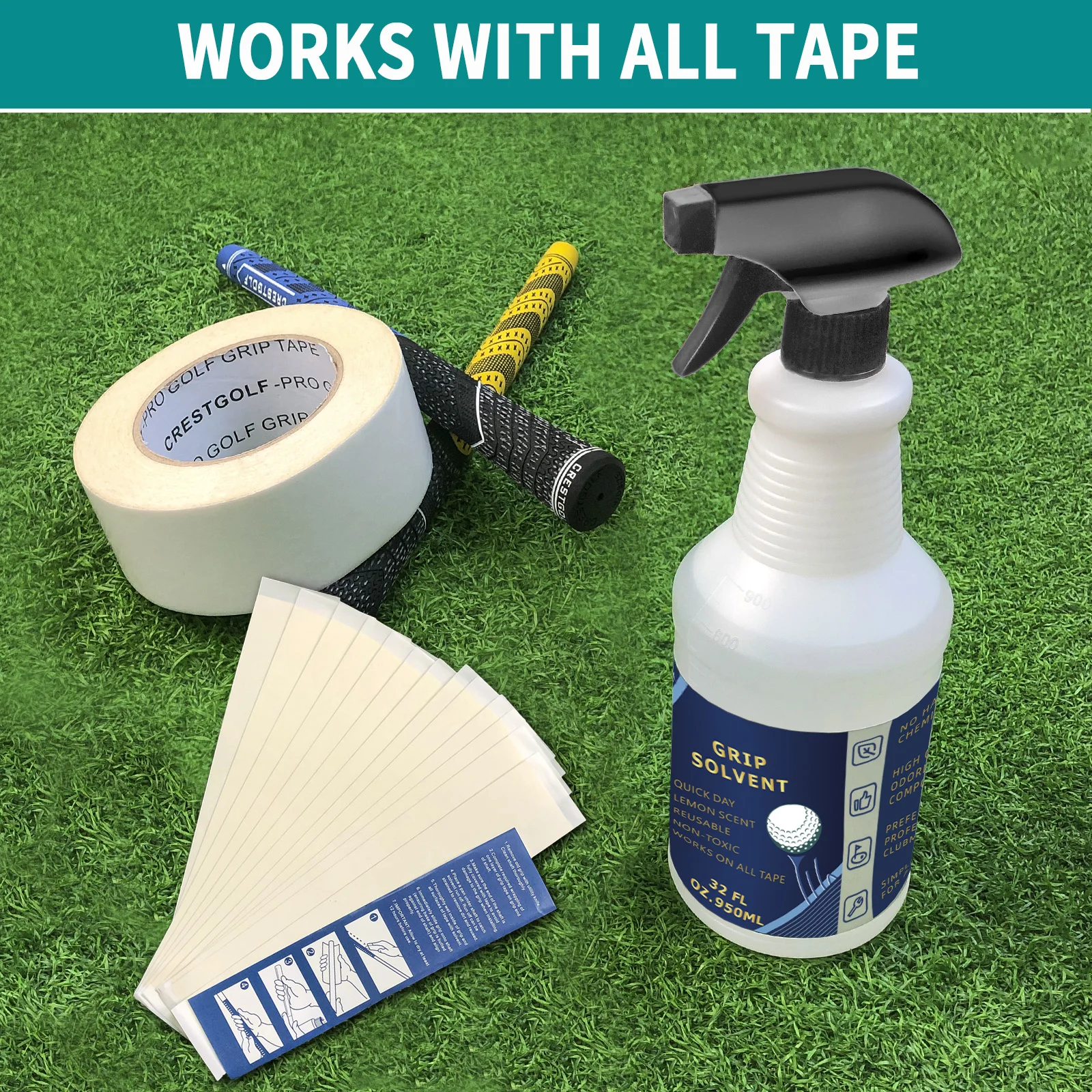 Golf Grip Solvent 32 OZ for Re - Grip Regrip Tape recension och pris