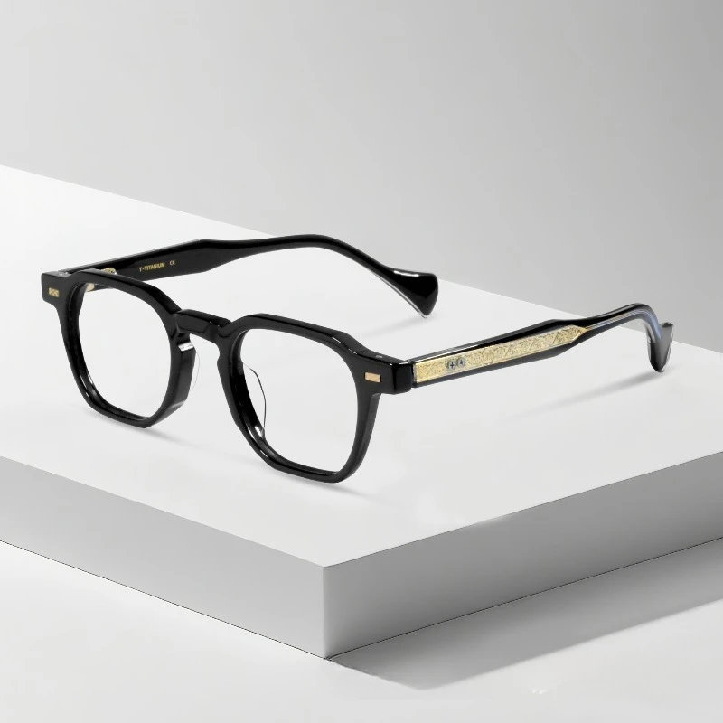 

Top Grade Retro Polygonal Acetate Prescription Eyeglasses Men Frames Square OTW6002 Myopia Glasses Handmade Women Blue Light