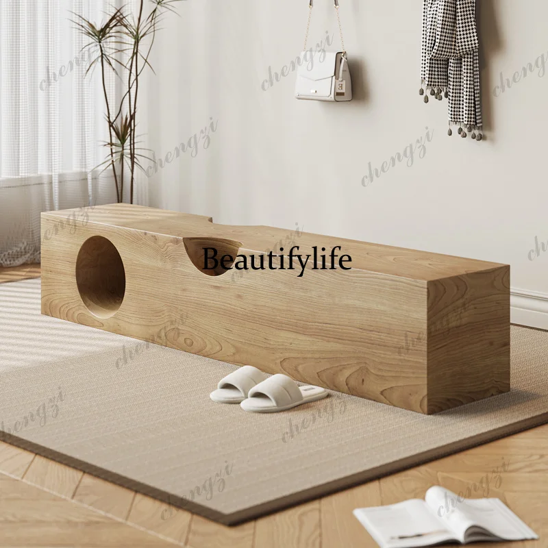 A68 European Rectangular Stool Near Door Adults Wooden Design Stool Shoe Changing Entrance Bench Taburetes Altos Cocina Furnitur
