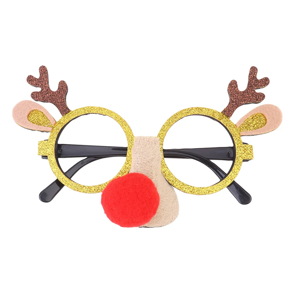 

3Pcs Christmas Eyeglasses Elk Design Funny Party Glasses Frames Photography Props Creative Photo Accessories Christmas Glasses