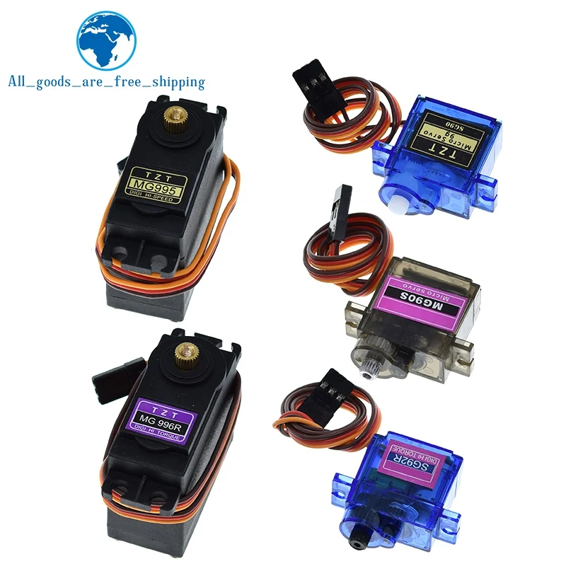 TZT SG90 SG92R MG90S MG995 MG996 Servo Metal Gear for Model Helicopter Boat For Arduino UNO DIY Mechanical Arm MG946R MG945R image 4