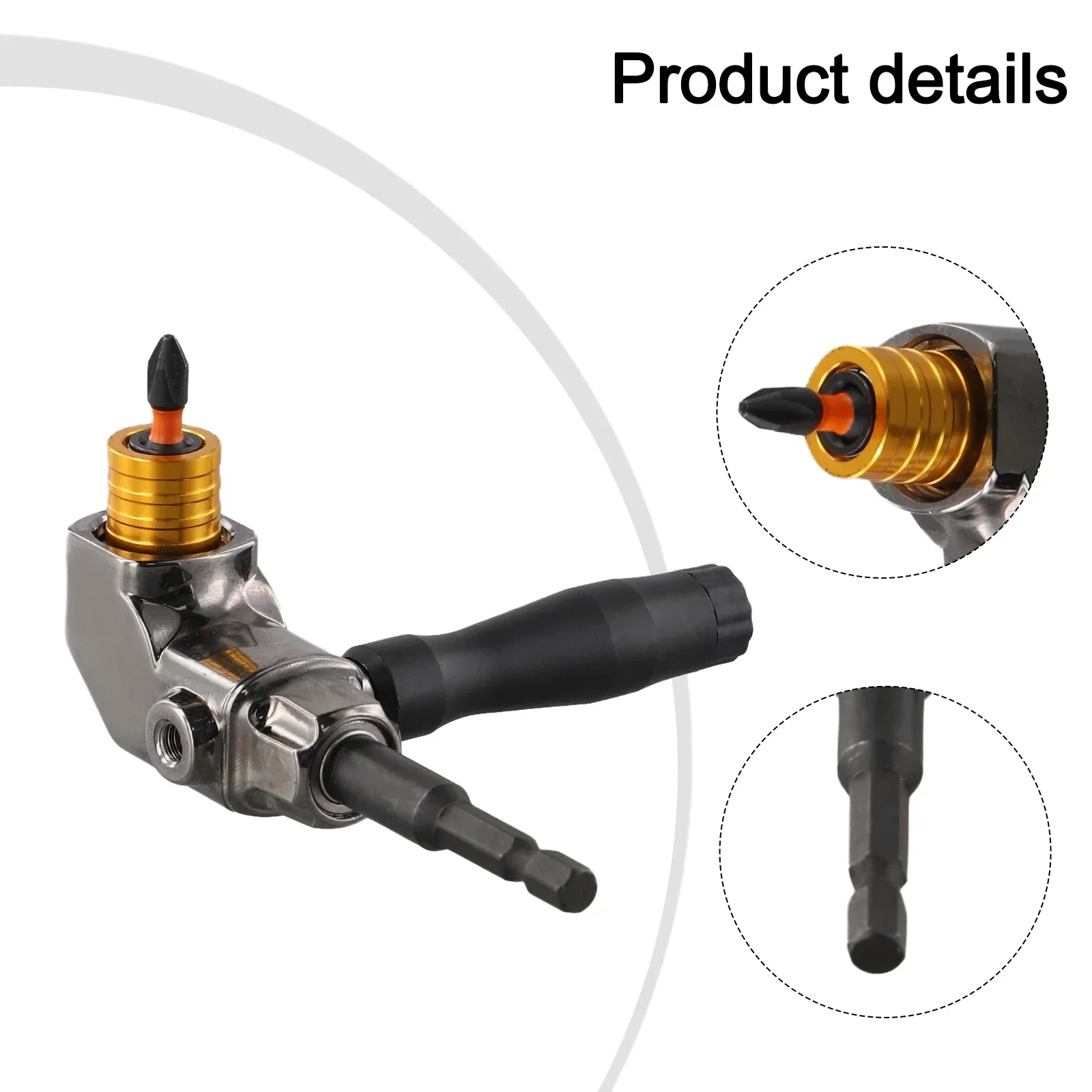 6.35mm 1 4inch 90 Degree Extension Driver Angle Extension Tool Manual Or Electric Use Repair And Installation Small Spaces Tool