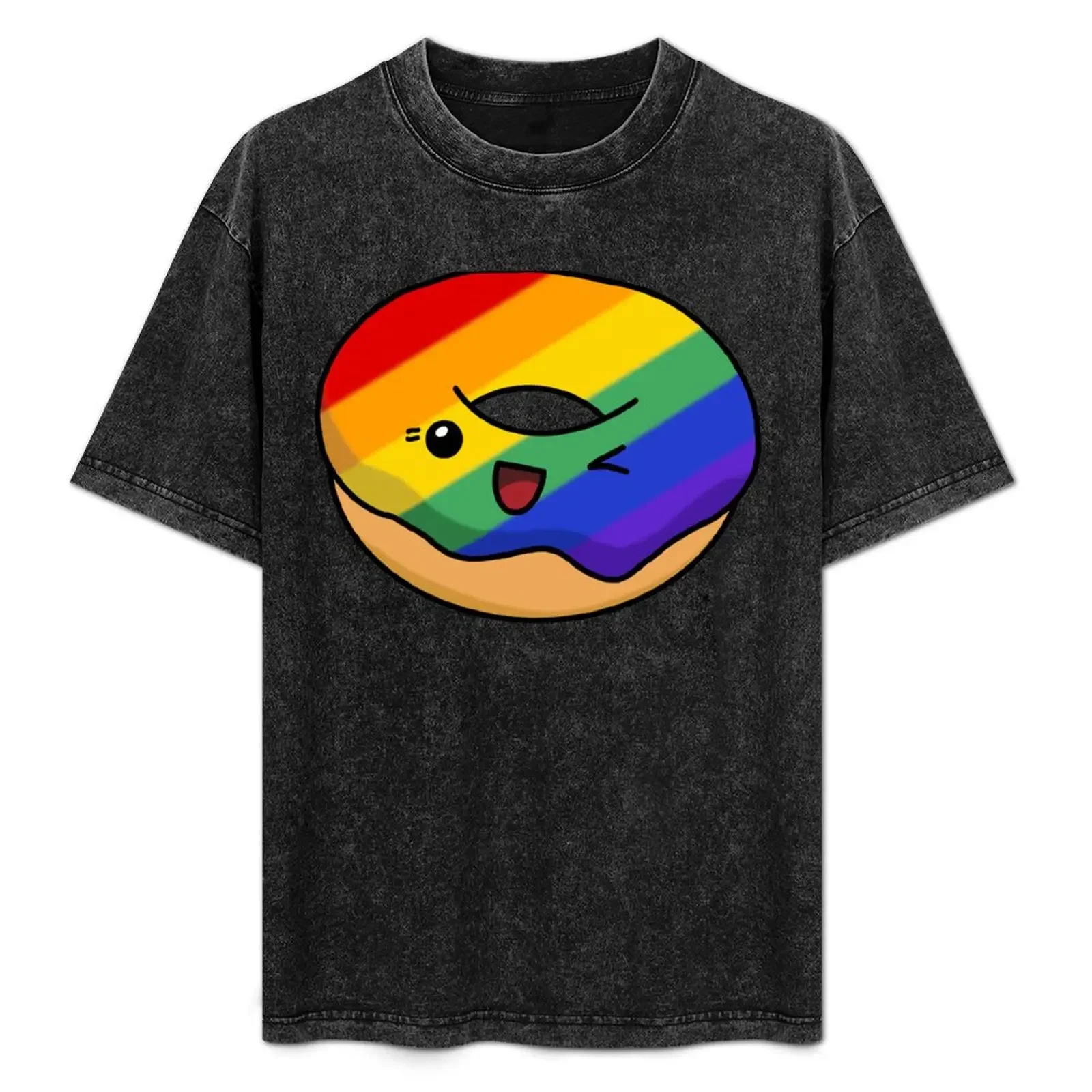 Rainbow Pride Donut T-Shirt sublime cheap stuff for a boy workout shirts for men